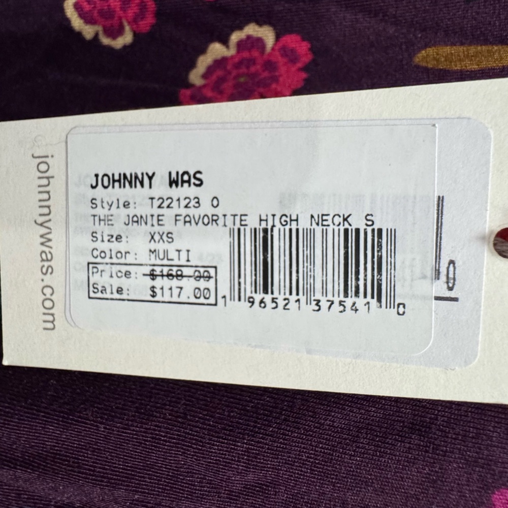 NWT Johnny Was The Janie Favorite High Neck Swing Tunic in Multi Floral Sz XXS - Picture 7 of 12
